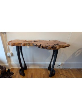 Maple Burl Console Table